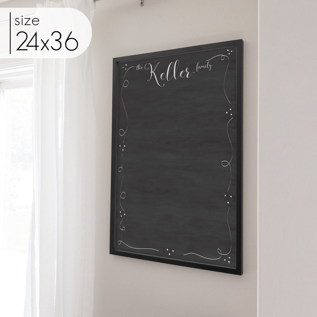 Large Framed Chalkboard | Vertical Knope