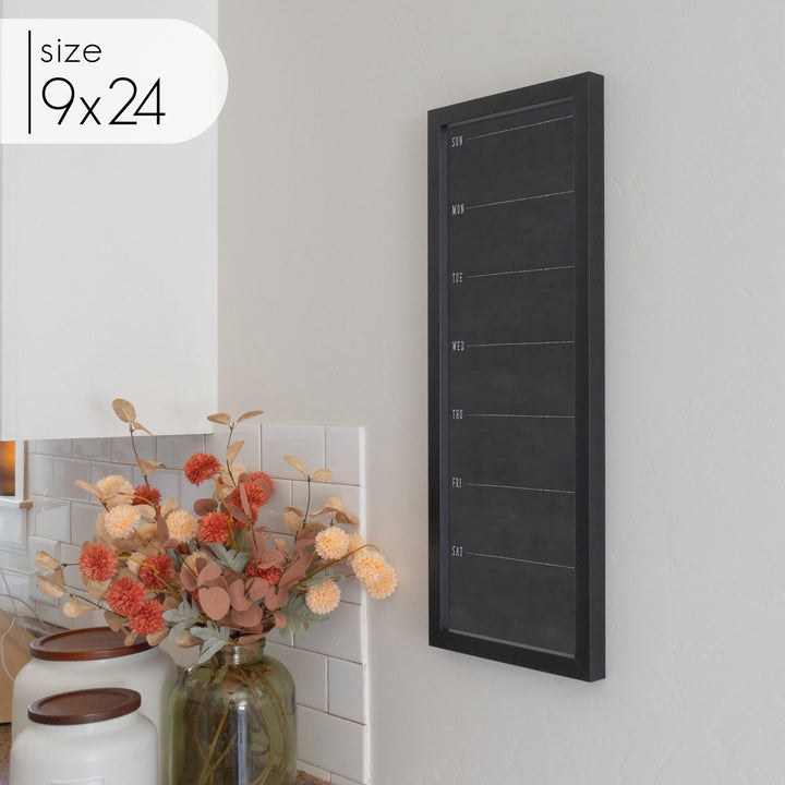Slim Weekly Framed Chalkboard | Vertical Multi-style