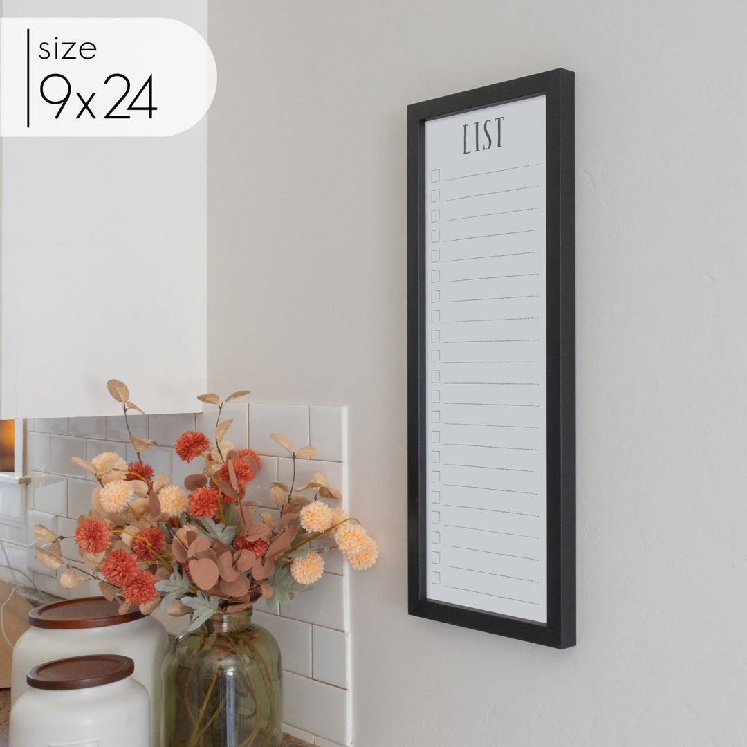 Slim Checklist Framed Whiteboard | Vertical Swanson