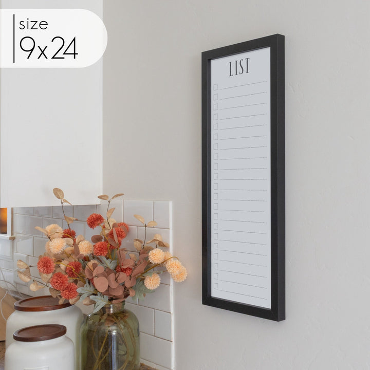 Slim Checklist Framed Whiteboard | Vertical Swanson