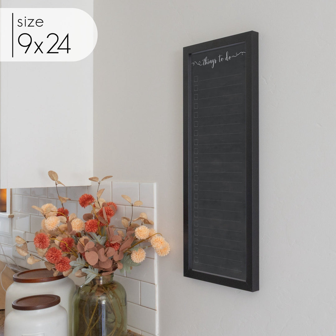 Slim Checklist Framed Chalkboard | Vertical Knope