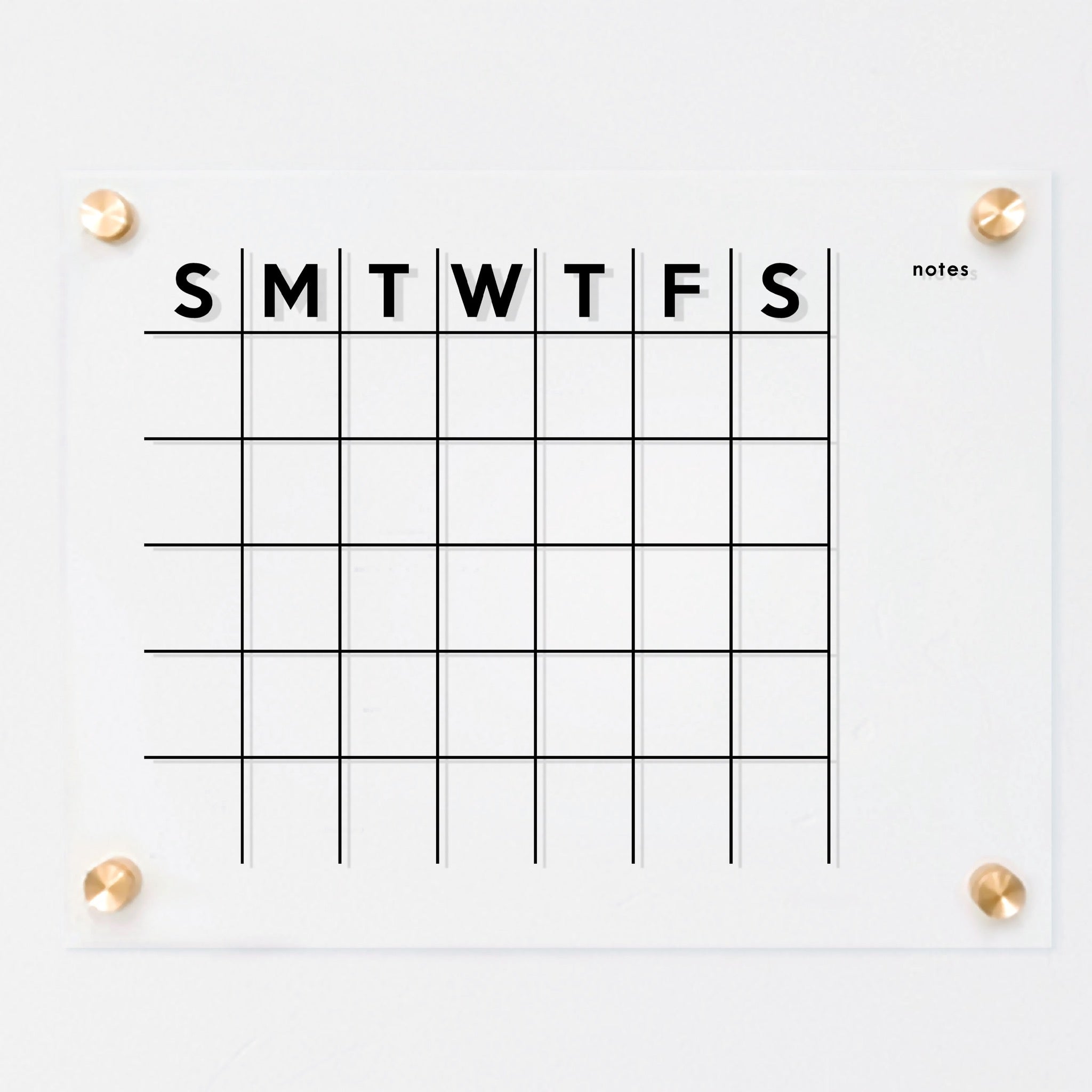 Monthly Acrylic Calendar + 1 Section | Horizontal Minimalist