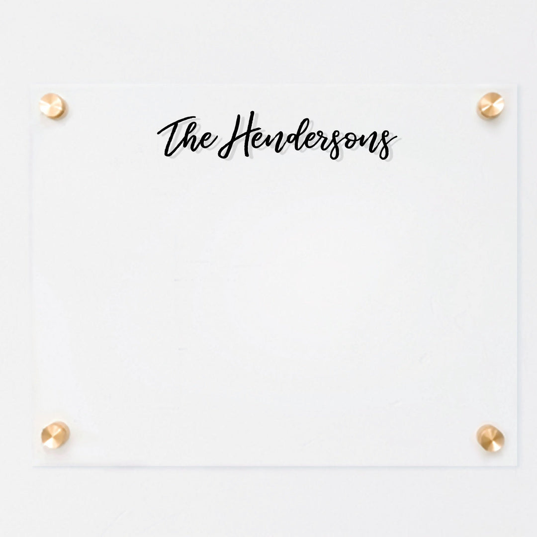 Small Acrylic Dry-erase Board | Horizontal Traeger