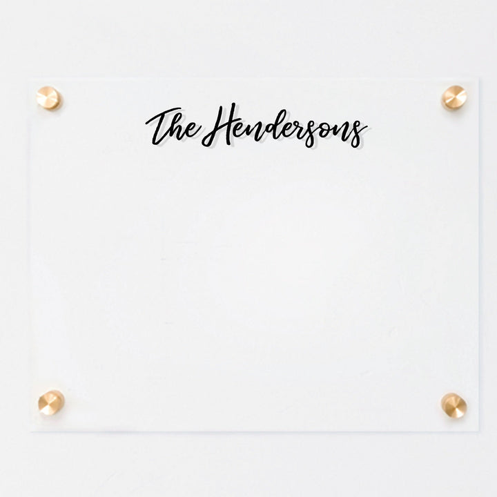 Small Acrylic Dry-erase Board | Horizontal Traeger