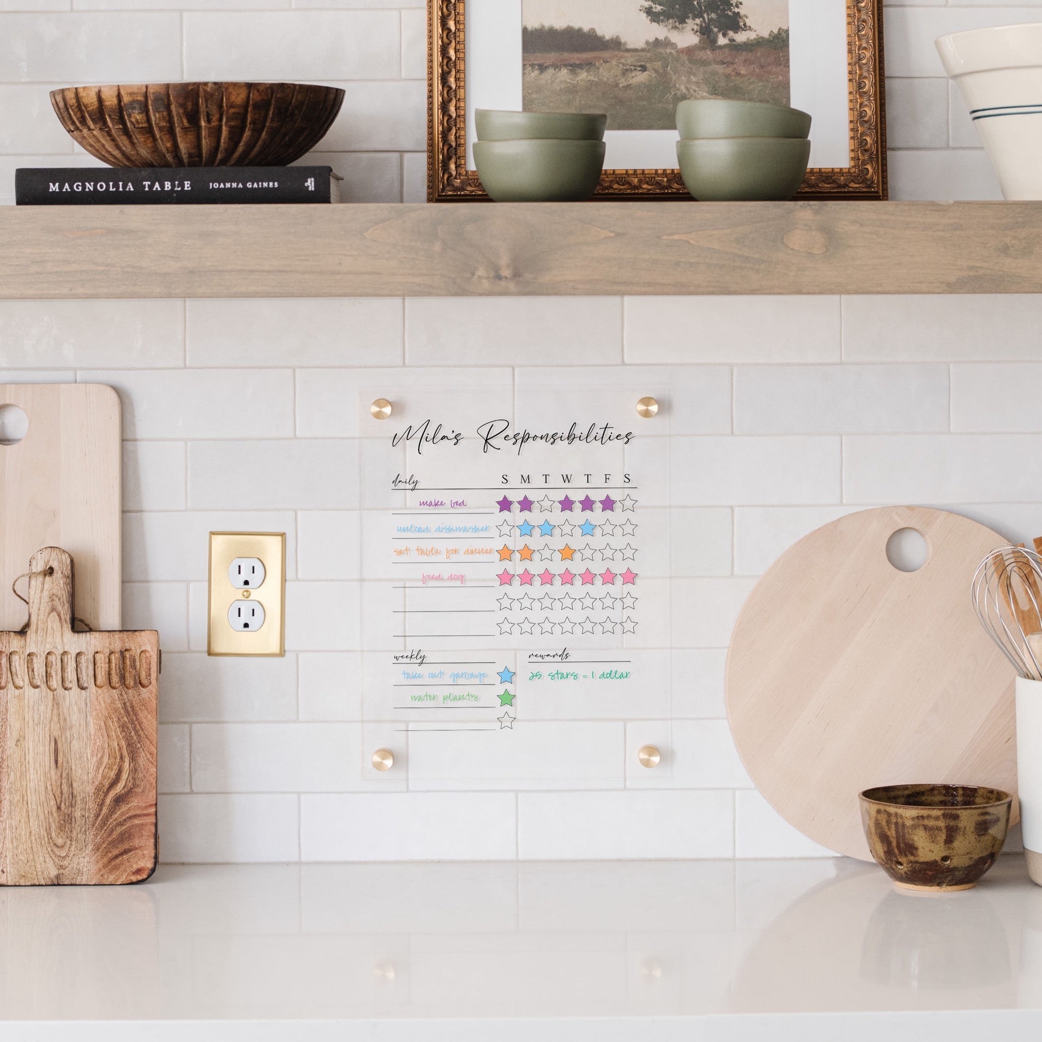 1 Person Acrylic Reward Chart | Vertical Pennington