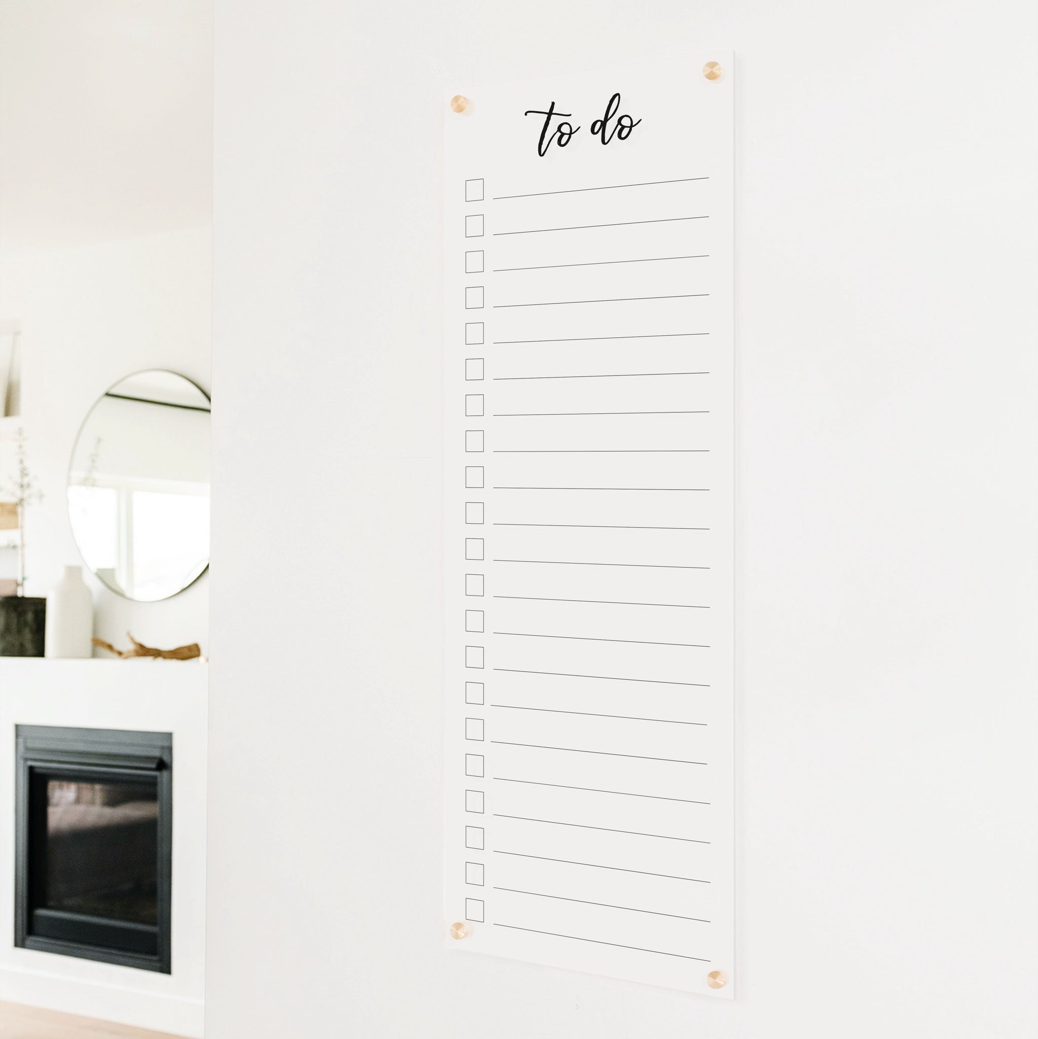 Slim Frosted Acrylic Dry-erase Checklist | Vertical Traeger ...