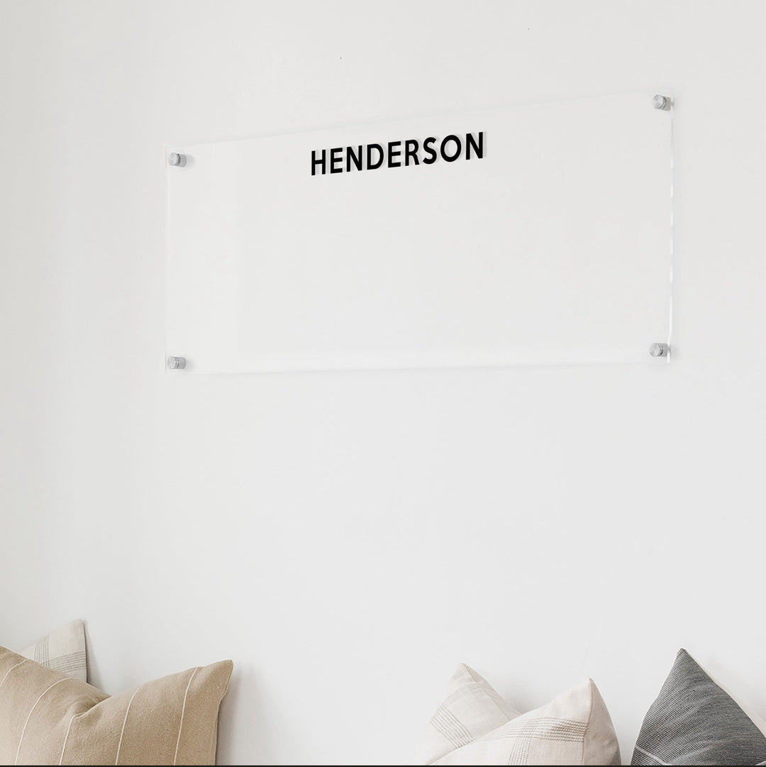 Slim Acrylic Dry-erase Board | Horizontal Minimalist