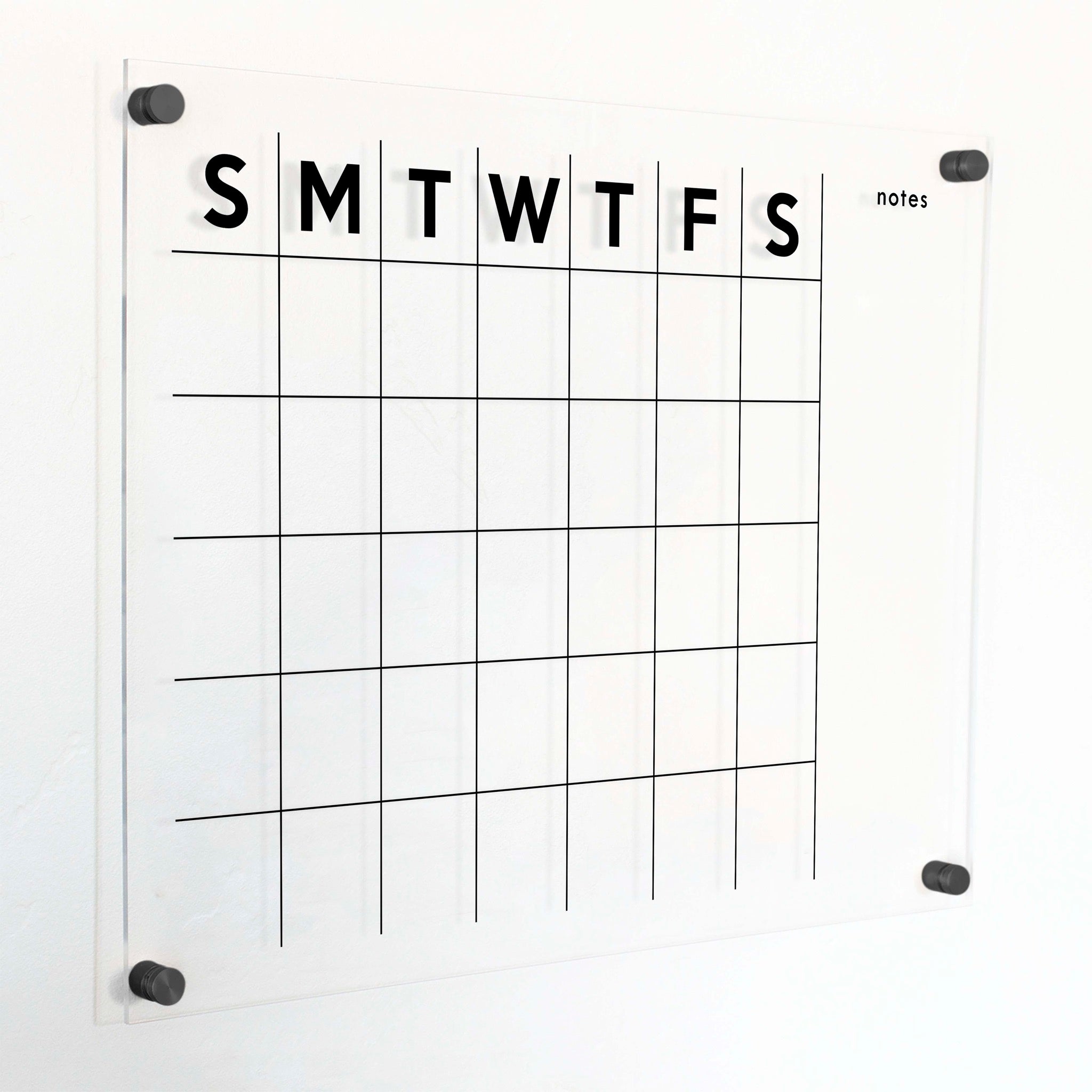 Monthly Acrylic Calendar + 1 Section | Horizontal Minimalist