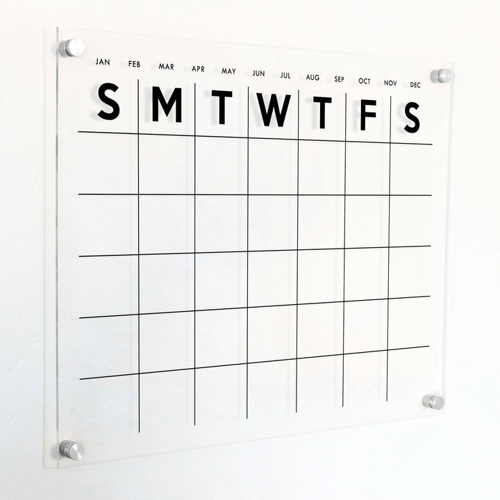 Monthly Acrylic Calendar | Horizontal Minimalist