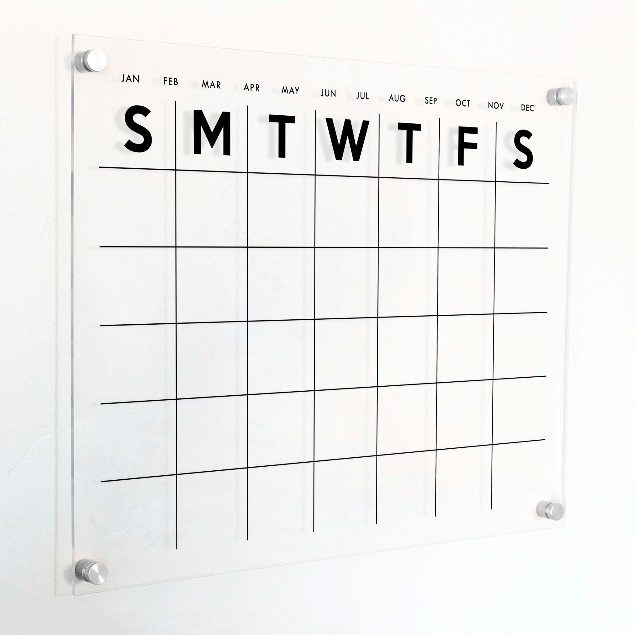 Monthly Acrylic Calendar | Horizontal Minimalist