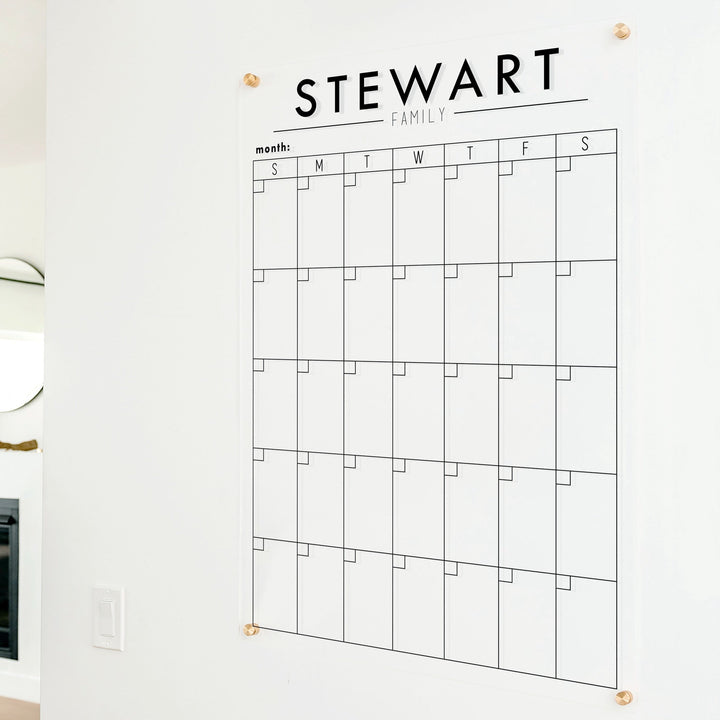 Monthly Acrylic Calendar | Vertical Craig