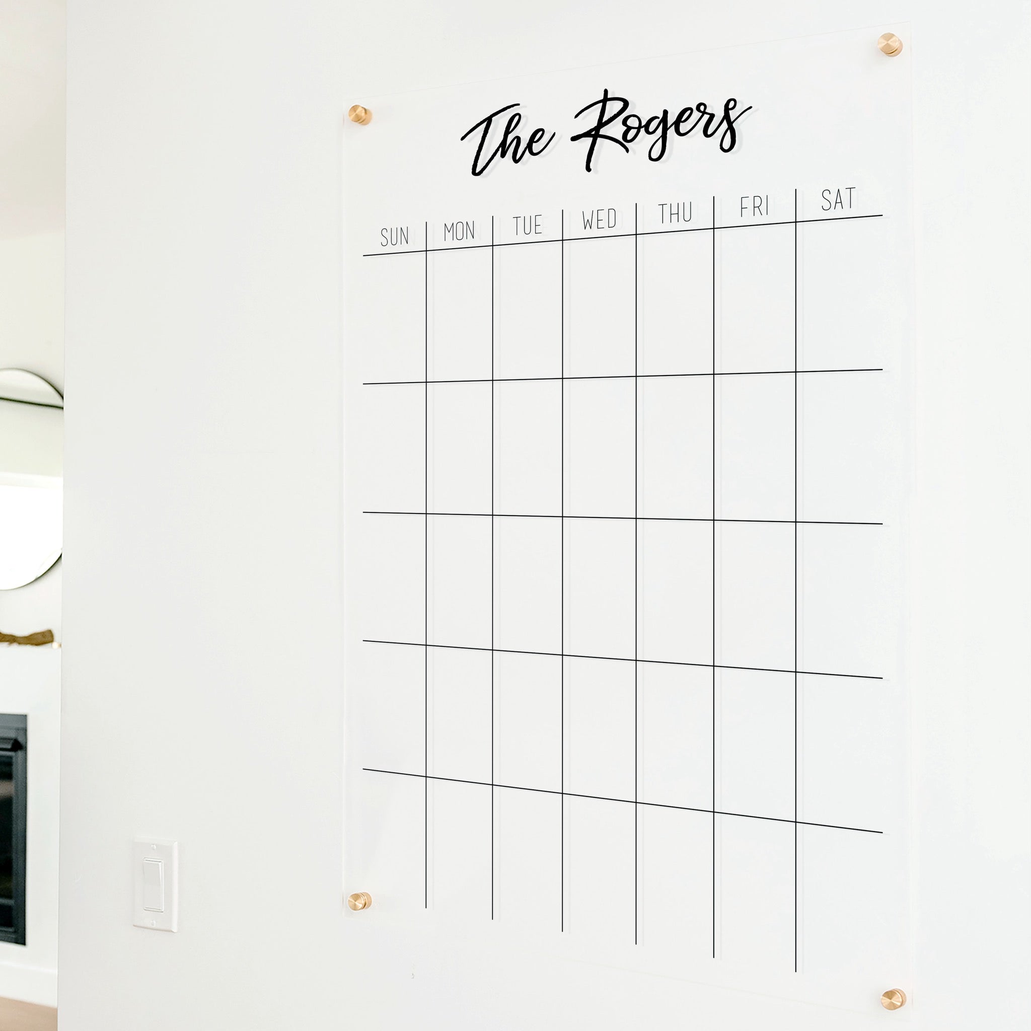 Monthly Acrylic Calendar | Vertical Traeger