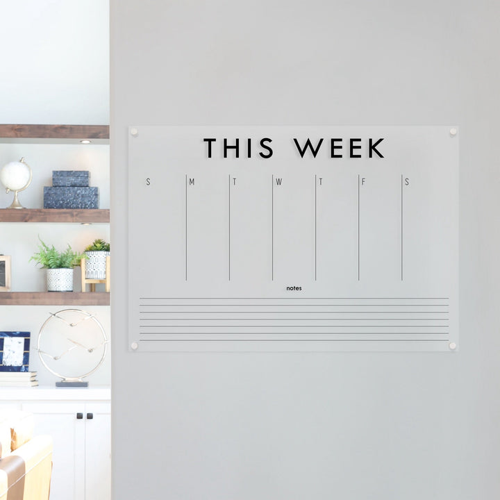 Weekly Acrylic Calendar + 1 Section | Horizontal Madi