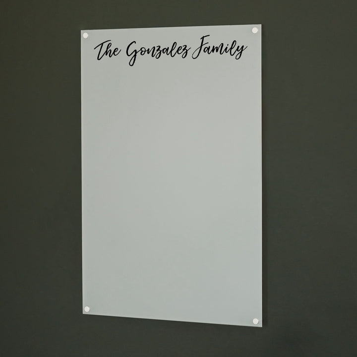 Large Frosted Acrylic Dry-erase Board | Vertical Traeger