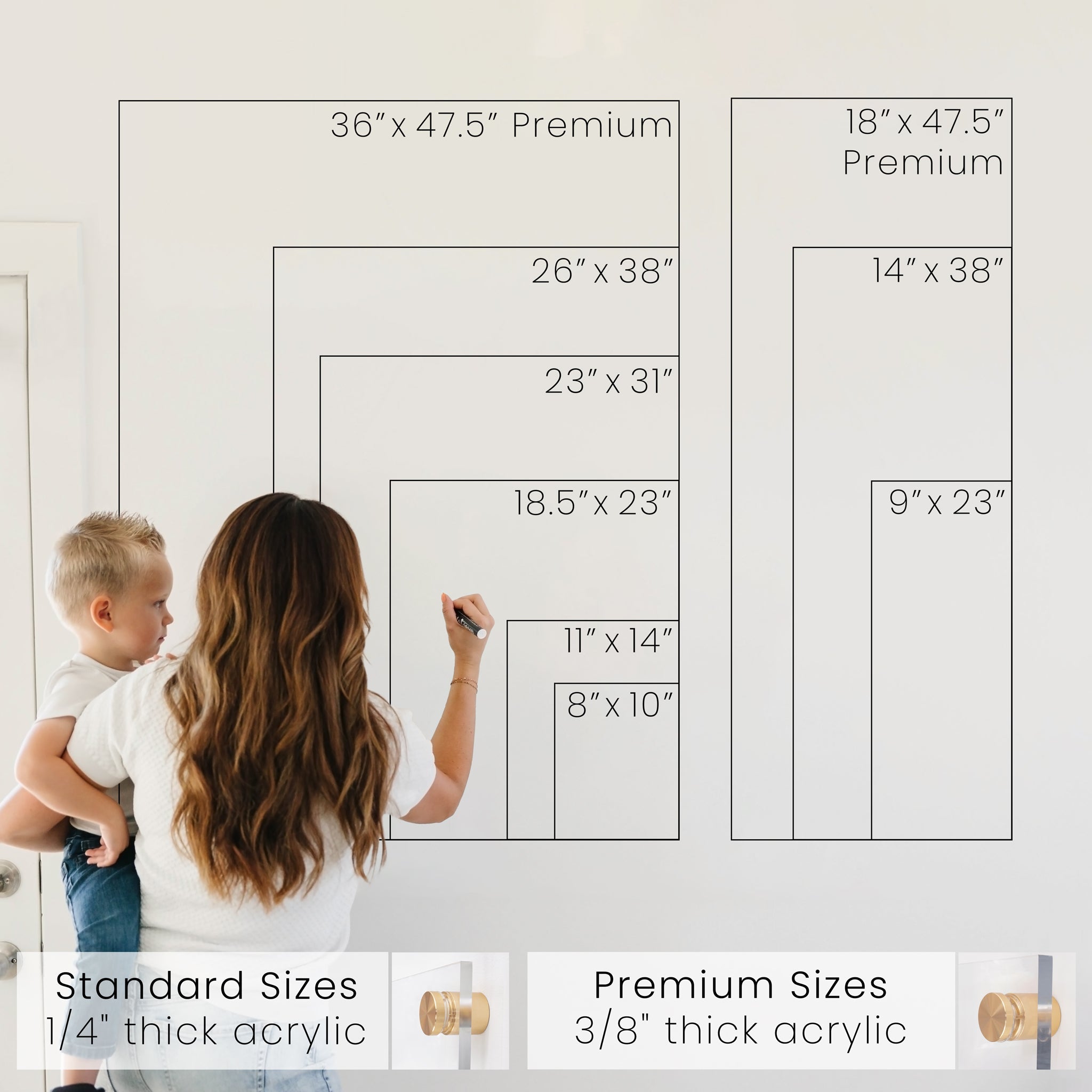 5 Person Acrylic Chore Chart | Vertical Craig