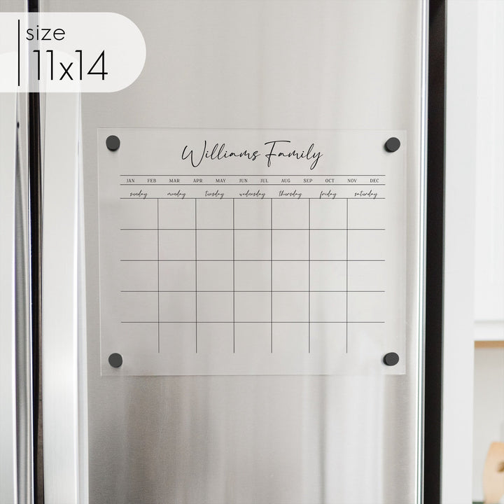 Monthly Acrylic Fridge Calendar | Horizontal Pennington