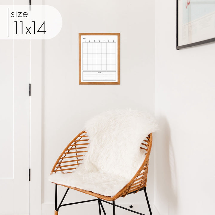 Monthly Framed Whiteboard Calendar + 1 section | Vertical Dwyer