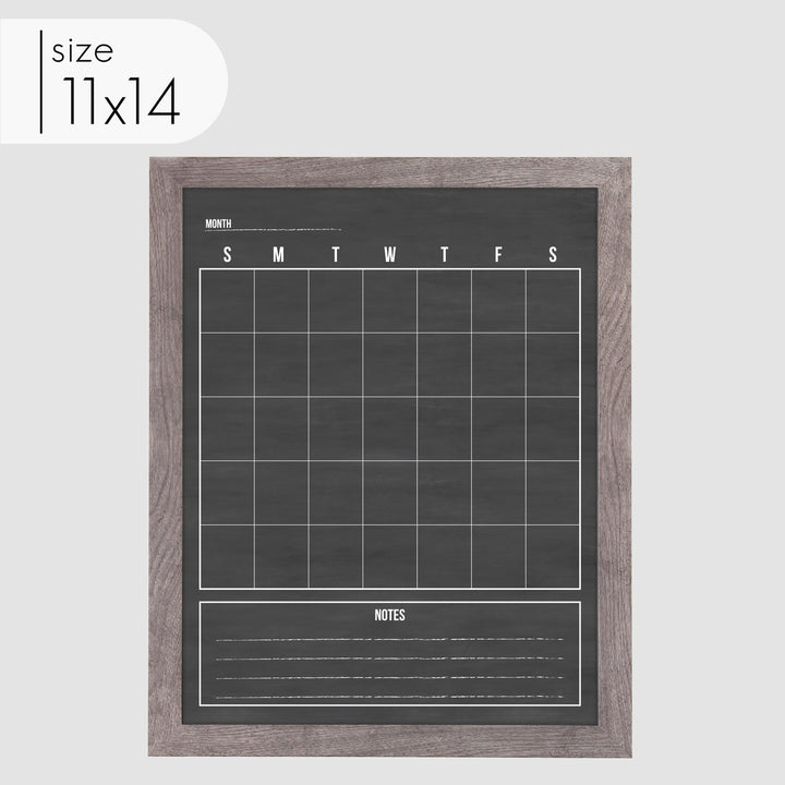 Monthly Framed Chalkboard Calendar + 1 section | Vertical Dwyer