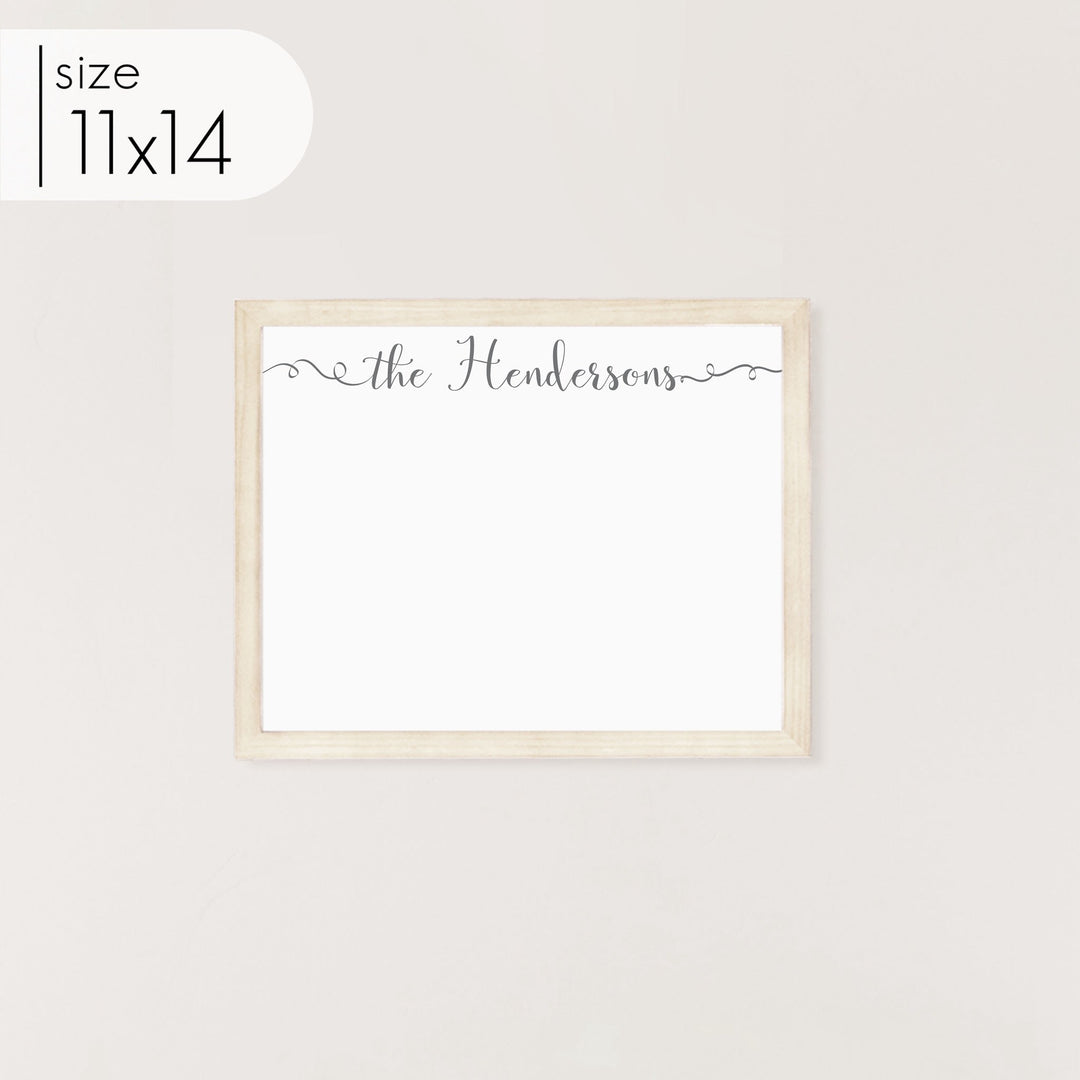 Small Framed Whiteboard | Horizontal Knope