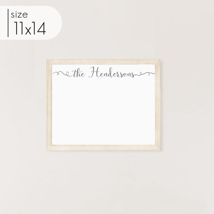Small Framed Whiteboard | Horizontal Knope