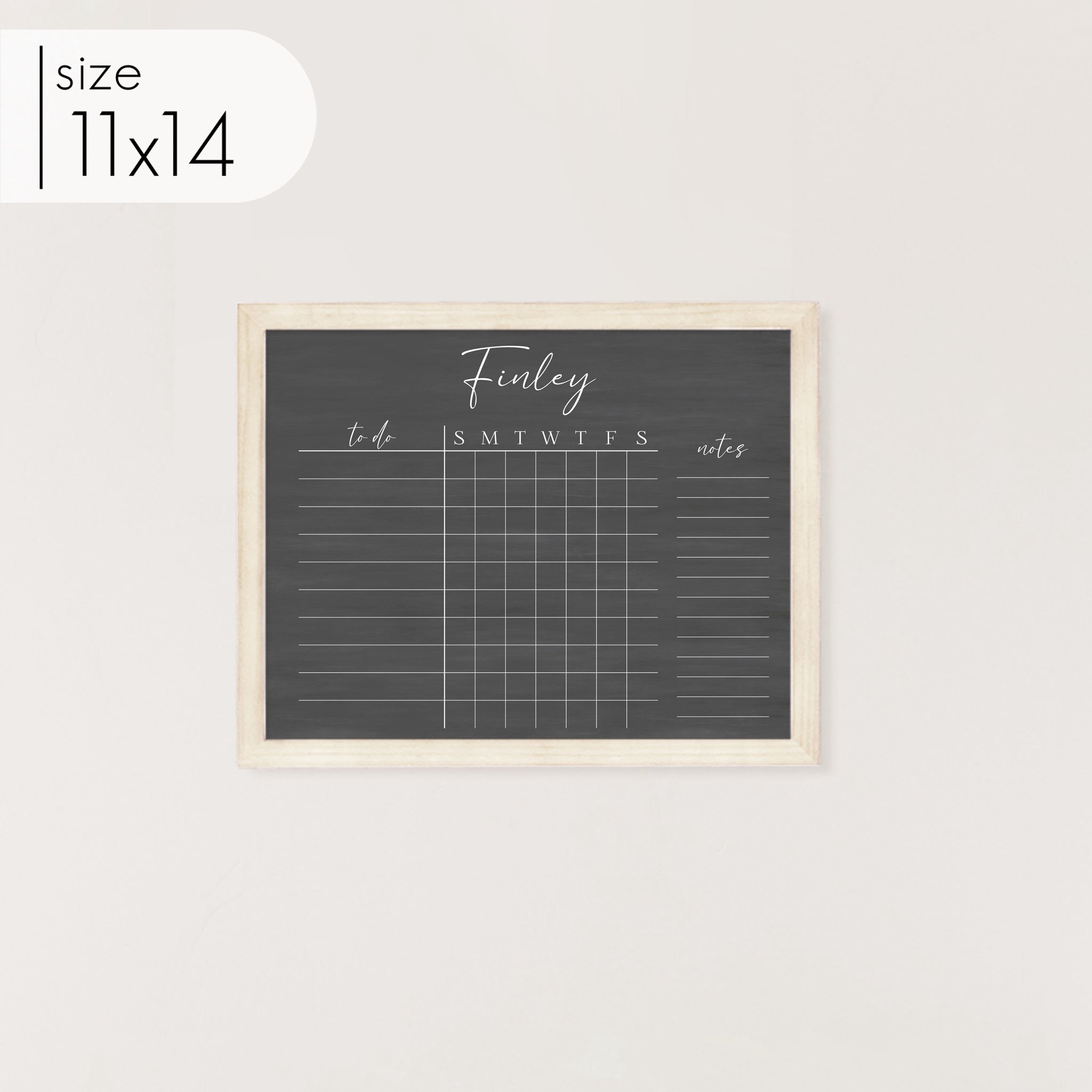 1 Person Framed Chalkboard Chore Chart | Horizontal Pennington