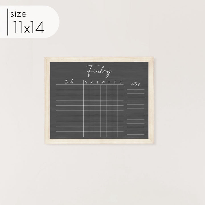 1 Person Framed Chalkboard Chore Chart | Horizontal Pennington