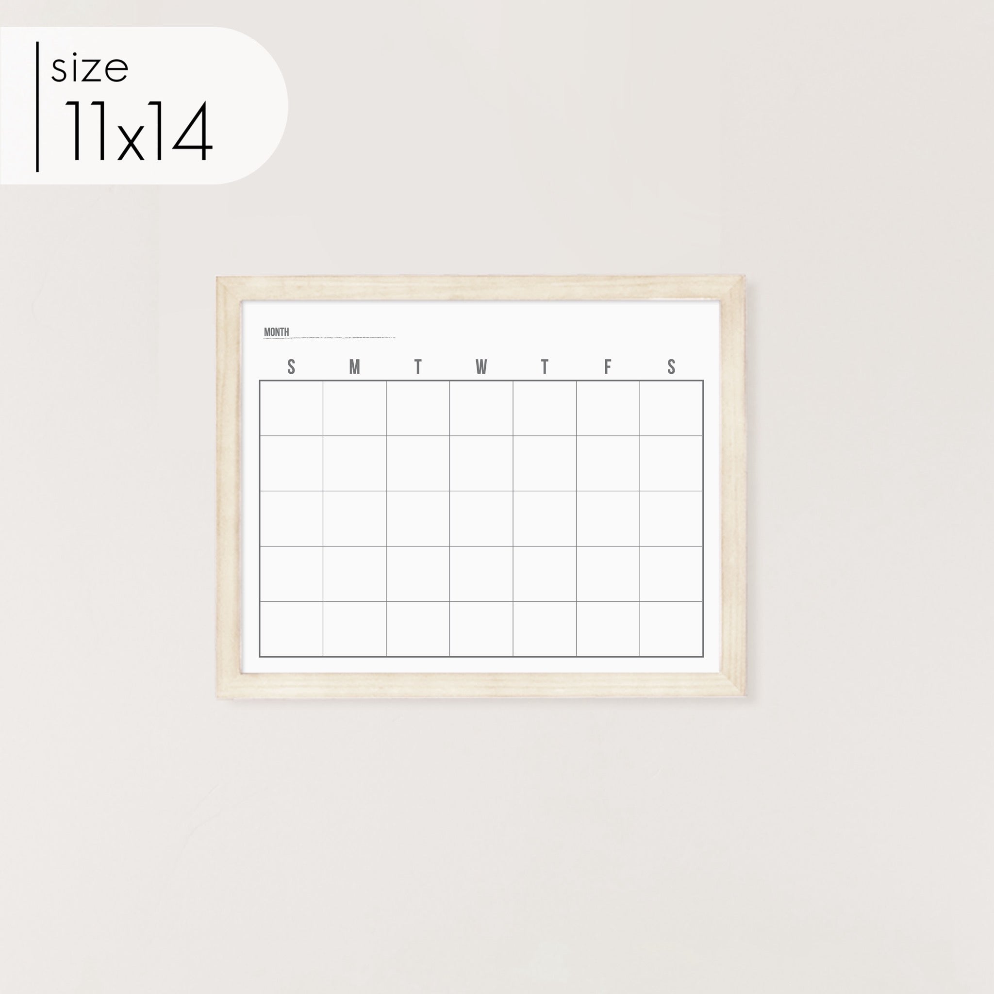Monthly Framed Whiteboard Calendar | Horizontal Dwyer