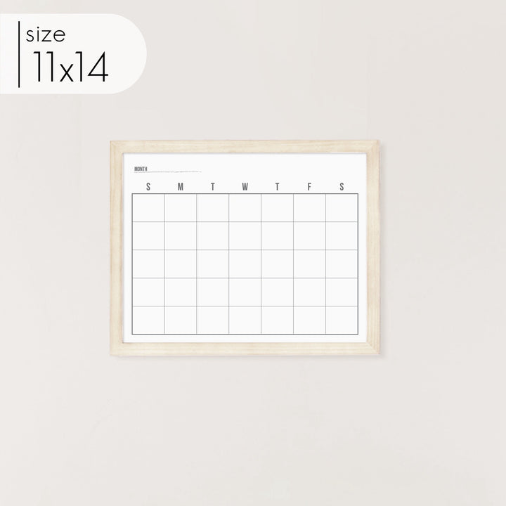 Monthly Framed Whiteboard Calendar | Horizontal Dwyer