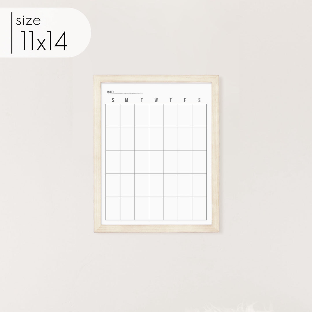 Monthly Framed Whiteboard Calendar | Vertical Dwyer