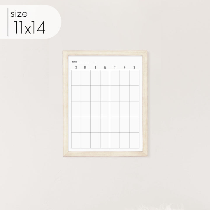 Monthly Framed Whiteboard Calendar | Vertical Dwyer
