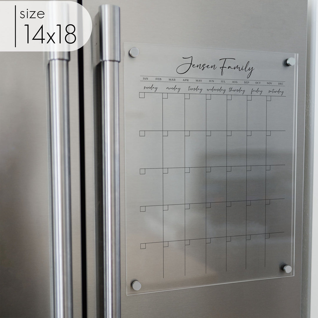 Monthly Acrylic Fridge Calendar | Vertical Pennington