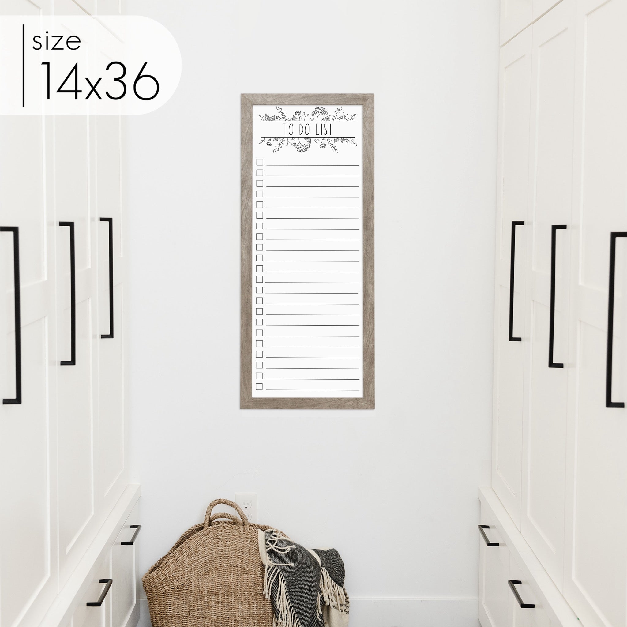 Slim Checklist Framed Whiteboard | Vertical Lucy