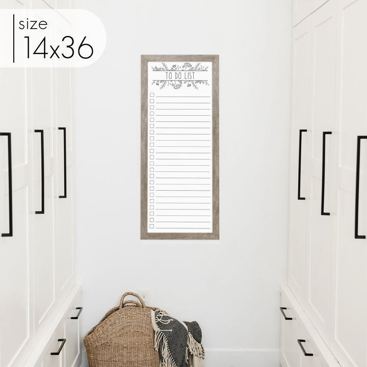 Slim Checklist Framed Whiteboard | Vertical Lucy