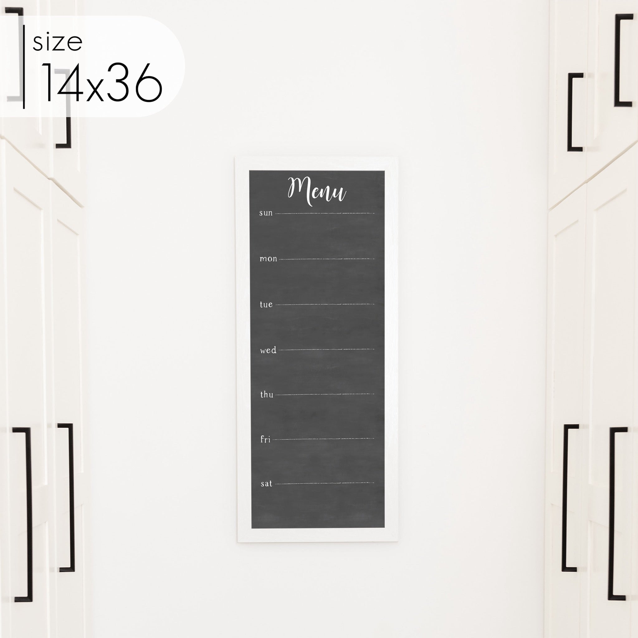 Slim Weekly Framed Chalkboard | Vertical Perkins