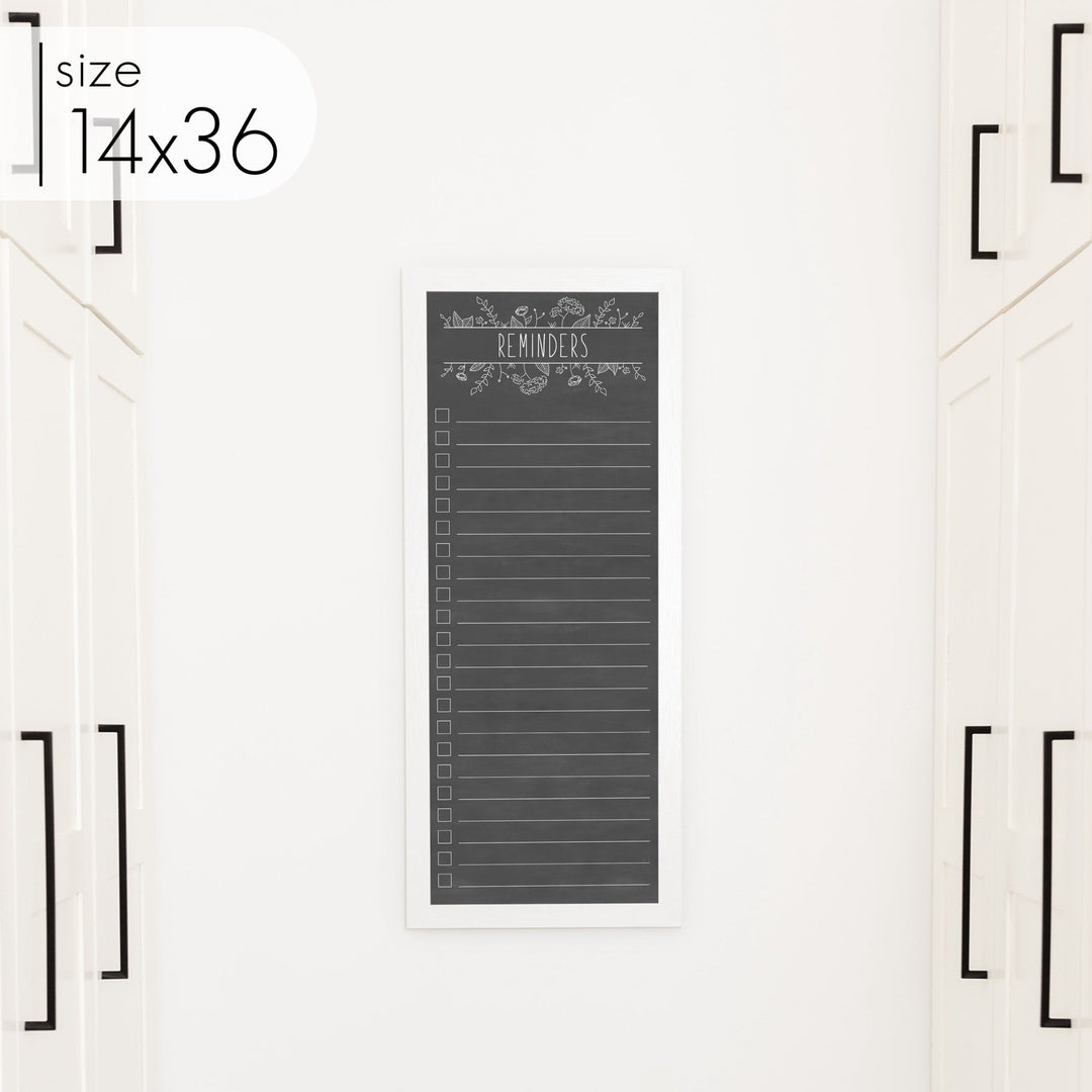Slim Checklist Framed Chalkboard | Vertical Lucy