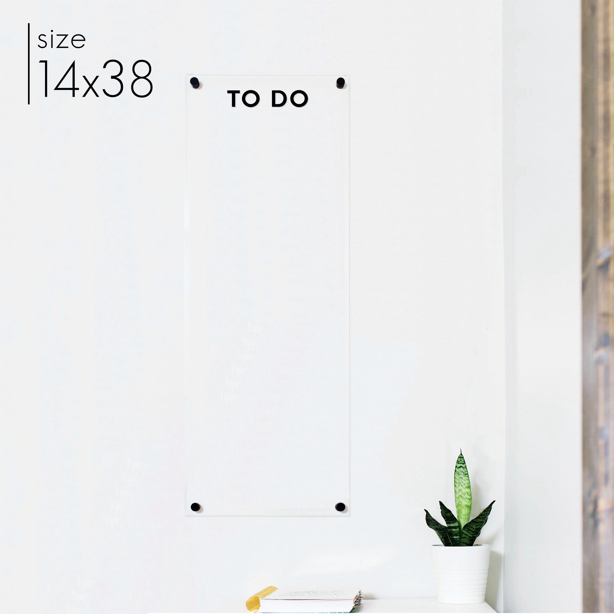 Large Acrylic Dry-erase Board | Vertical Minimalist
