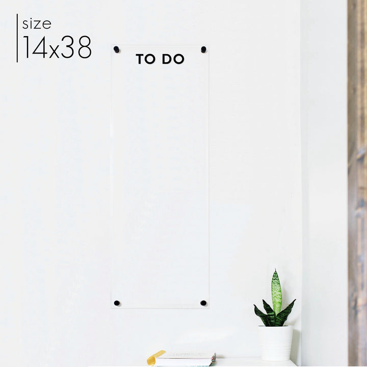 Slim Acrylic Dry-erase Board | Vertical Minimalist