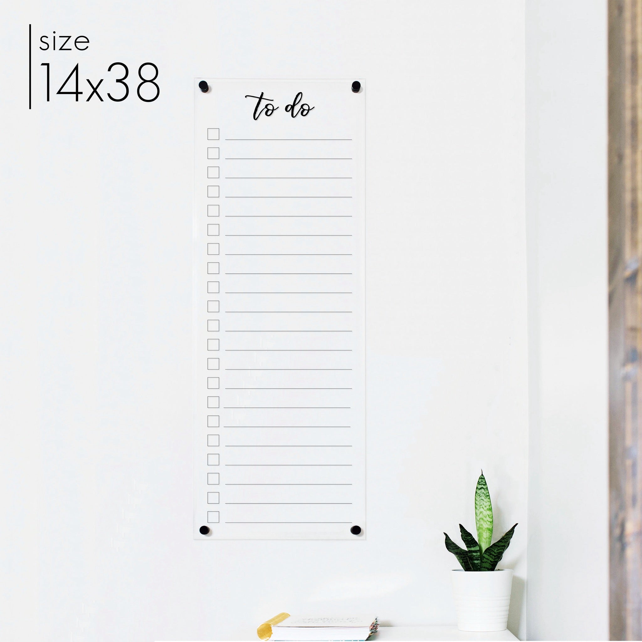 Slim Acrylic Dry-erase Checklist | Vertical Traeger