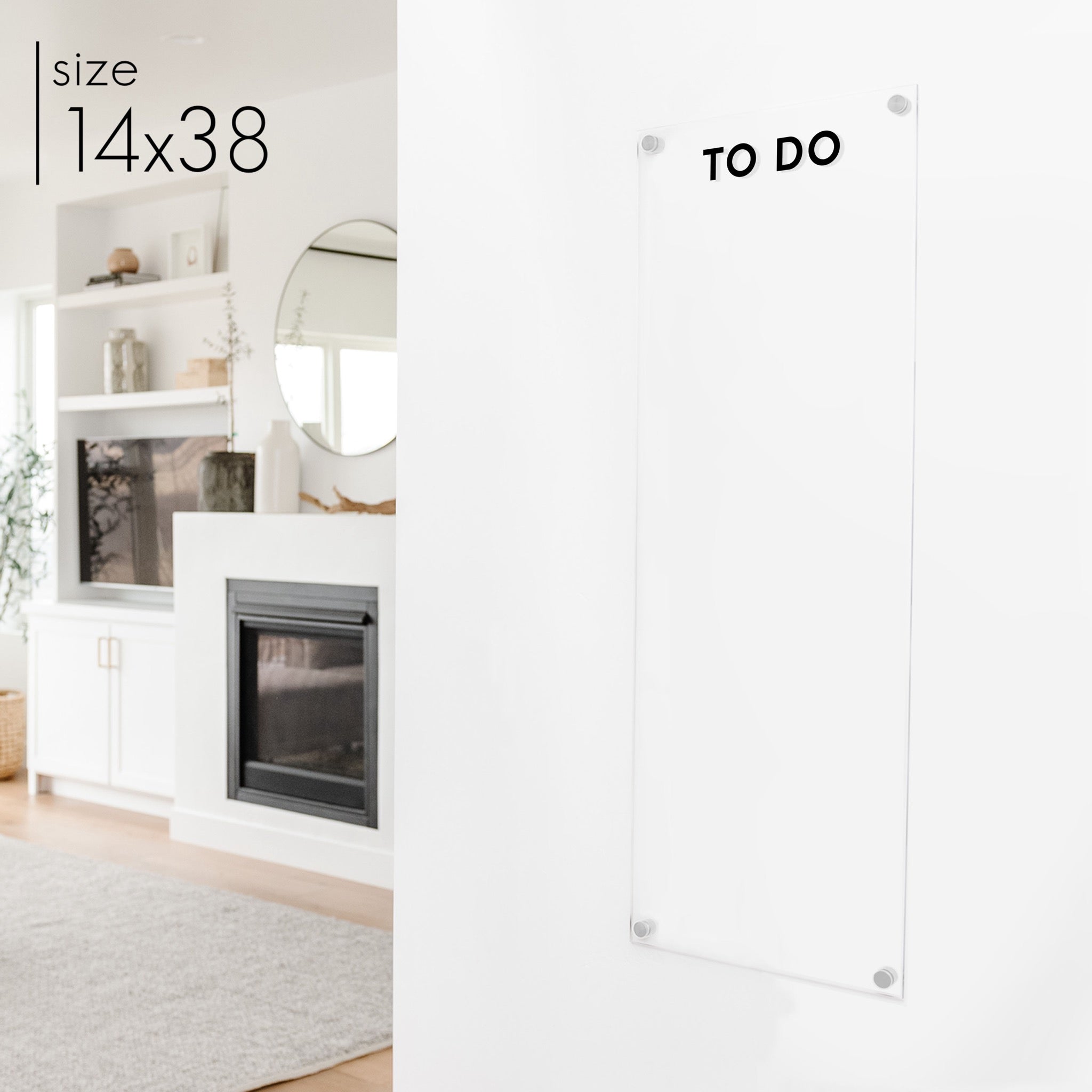 Large Acrylic Dry-erase Board | Vertical Minimalist