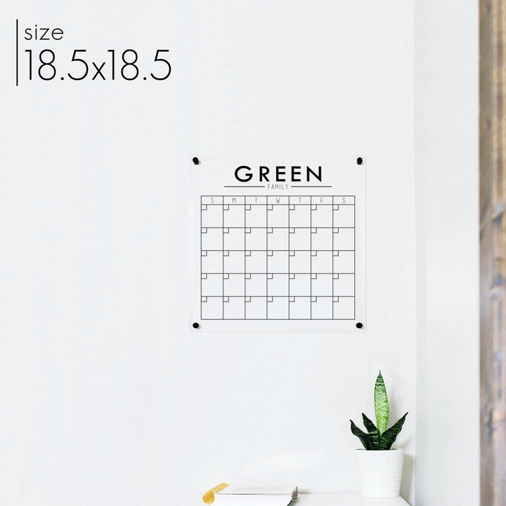 Monthly Square Acrylic Calendar | Square Craig