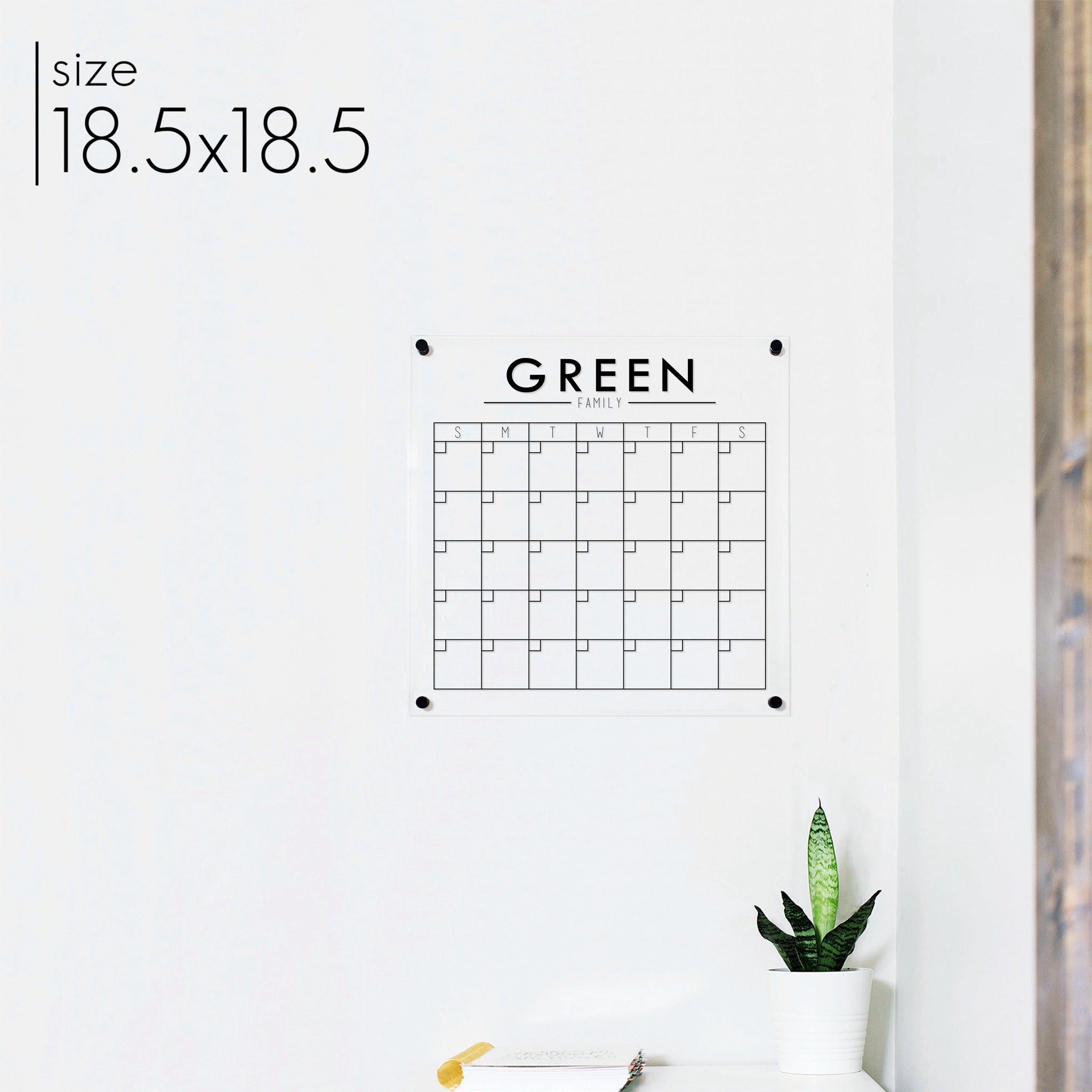 Monthly Square Acrylic Calendar | Square Craig
