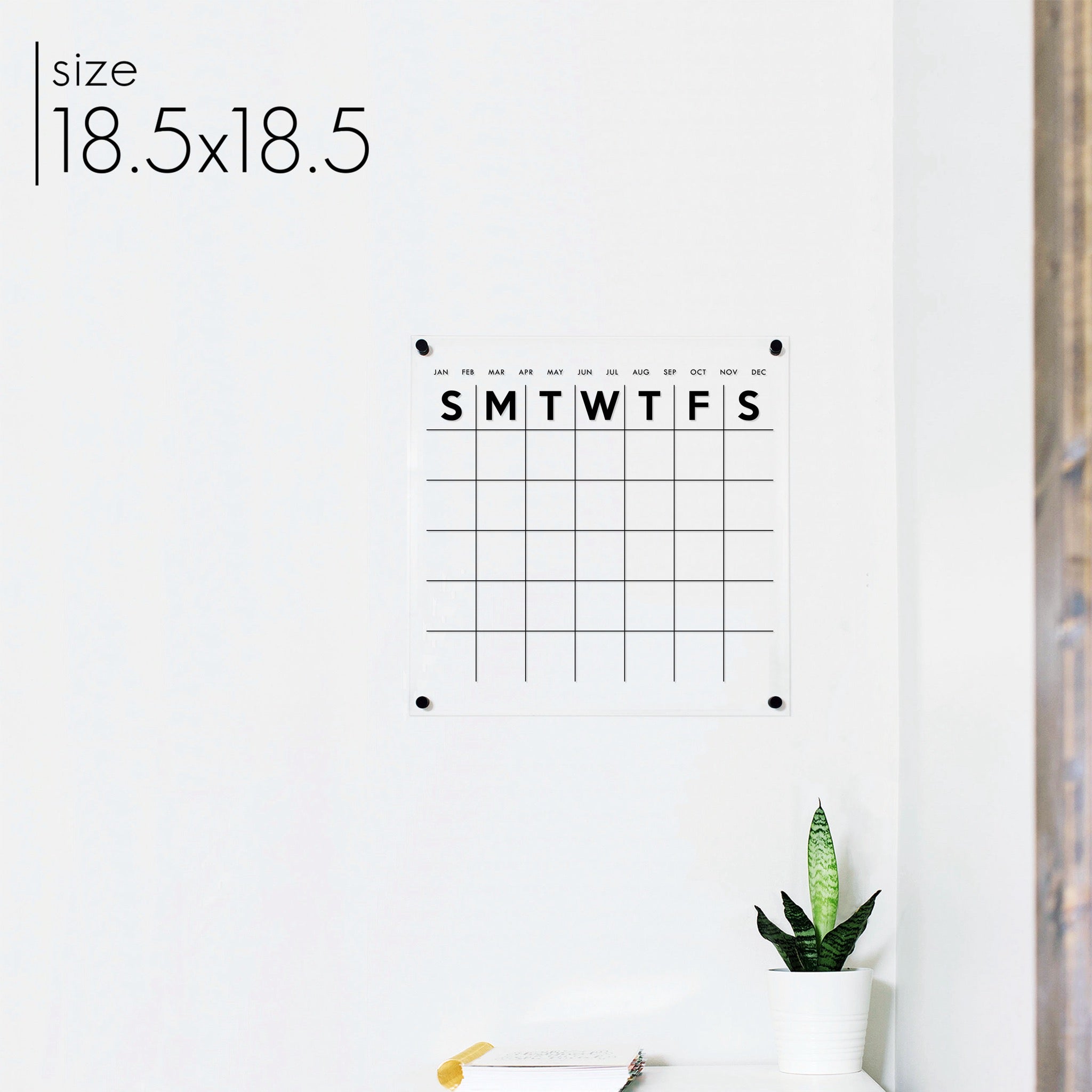 Monthly Square Acrylic Calendar | Square Minimalist