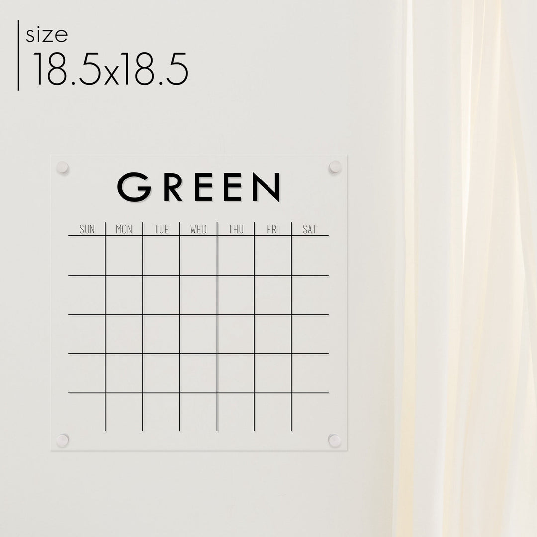 Monthly Square Acrylic Calendar | Square Madi