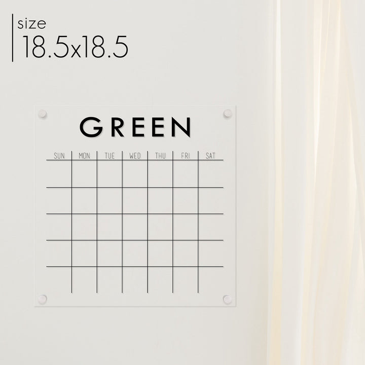 Monthly Square Acrylic Calendar | Square Madi
