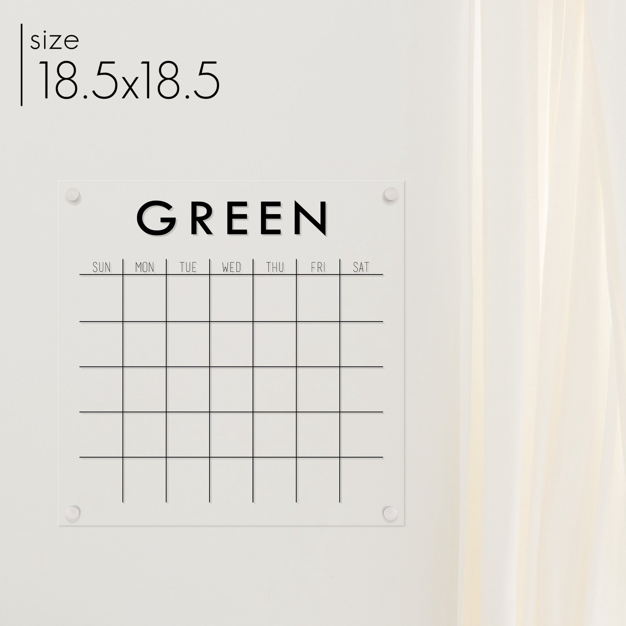 Monthly Square Acrylic Calendar | Square Madi