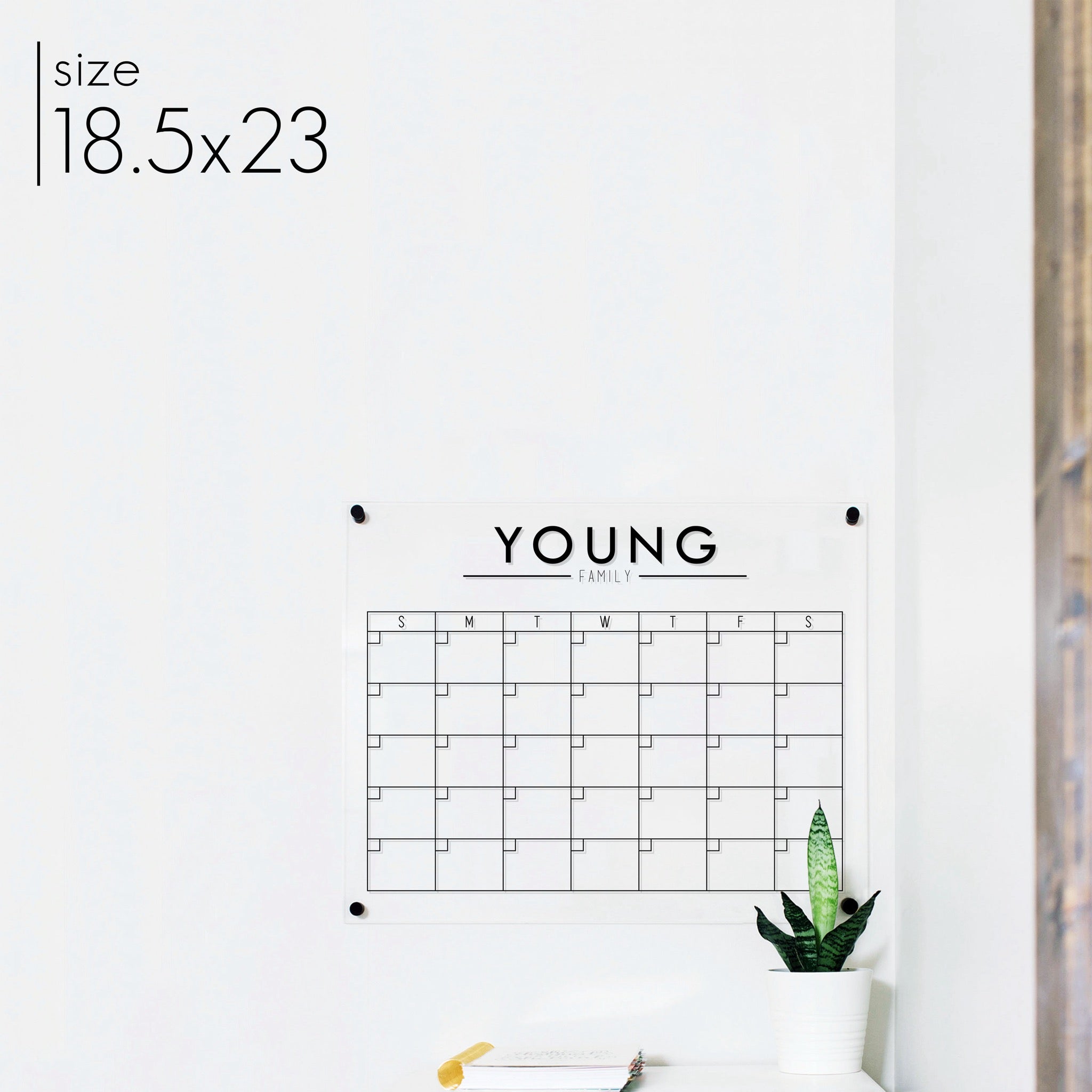 Monthly Acrylic Calendar | Horizontal Craig