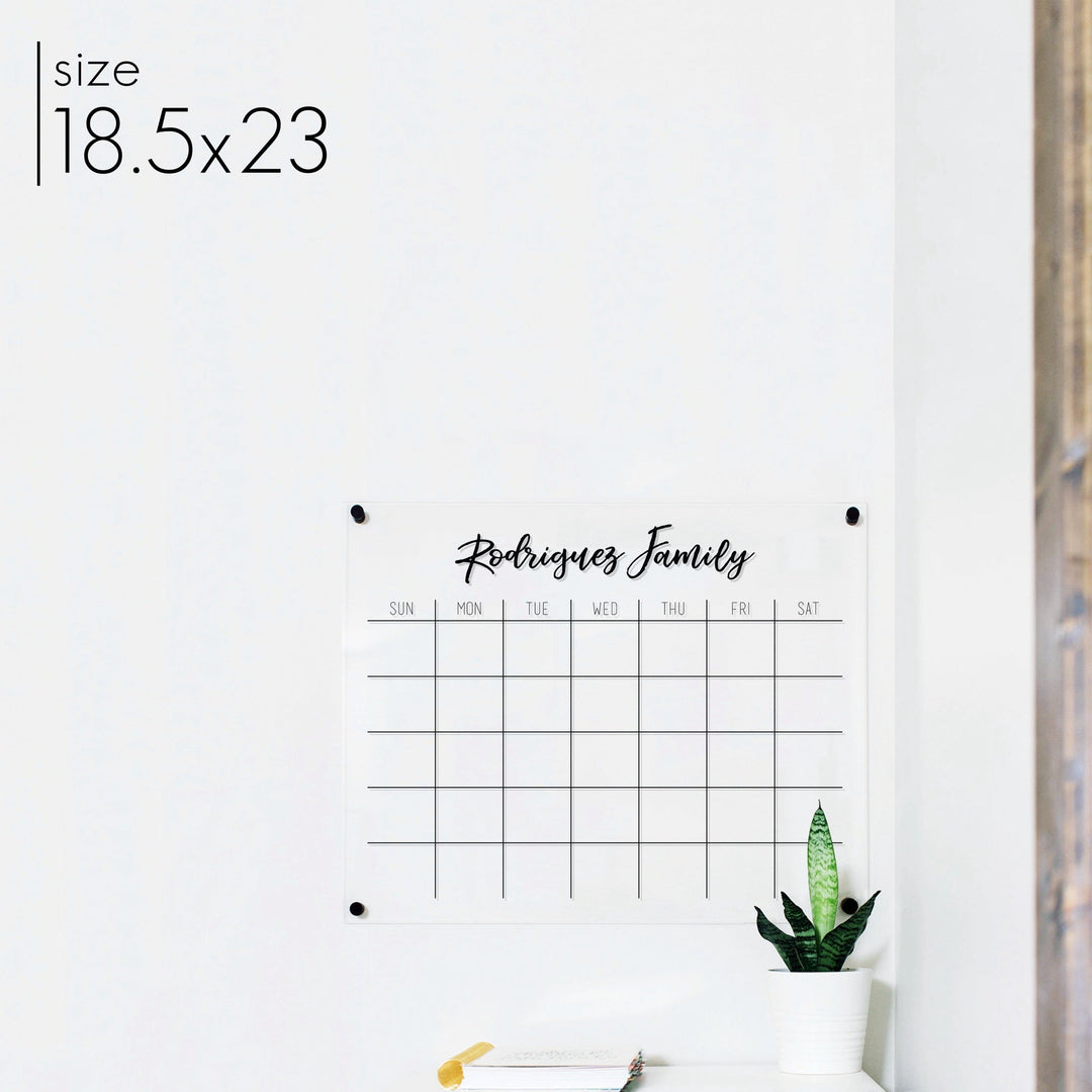 Monthly Acrylic Calendar | Horizontal Traeger