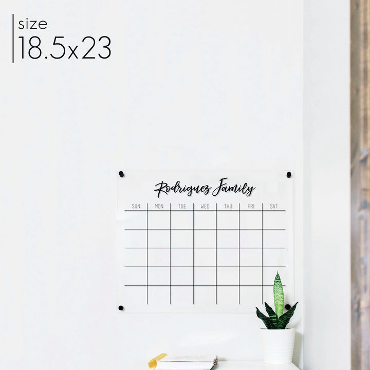 Monthly Acrylic Calendar | Horizontal Traeger