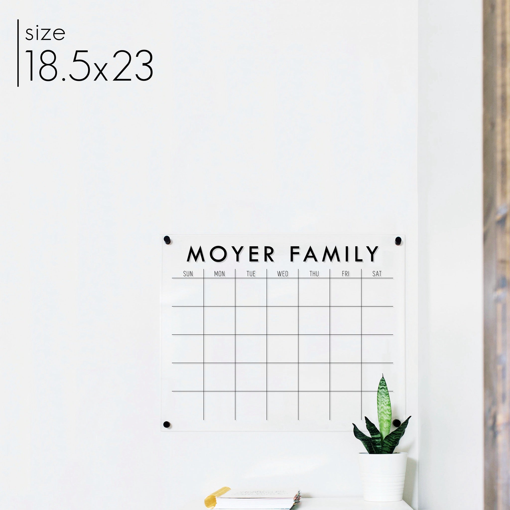 Monthly Acrylic Calendar | Horizontal Madi