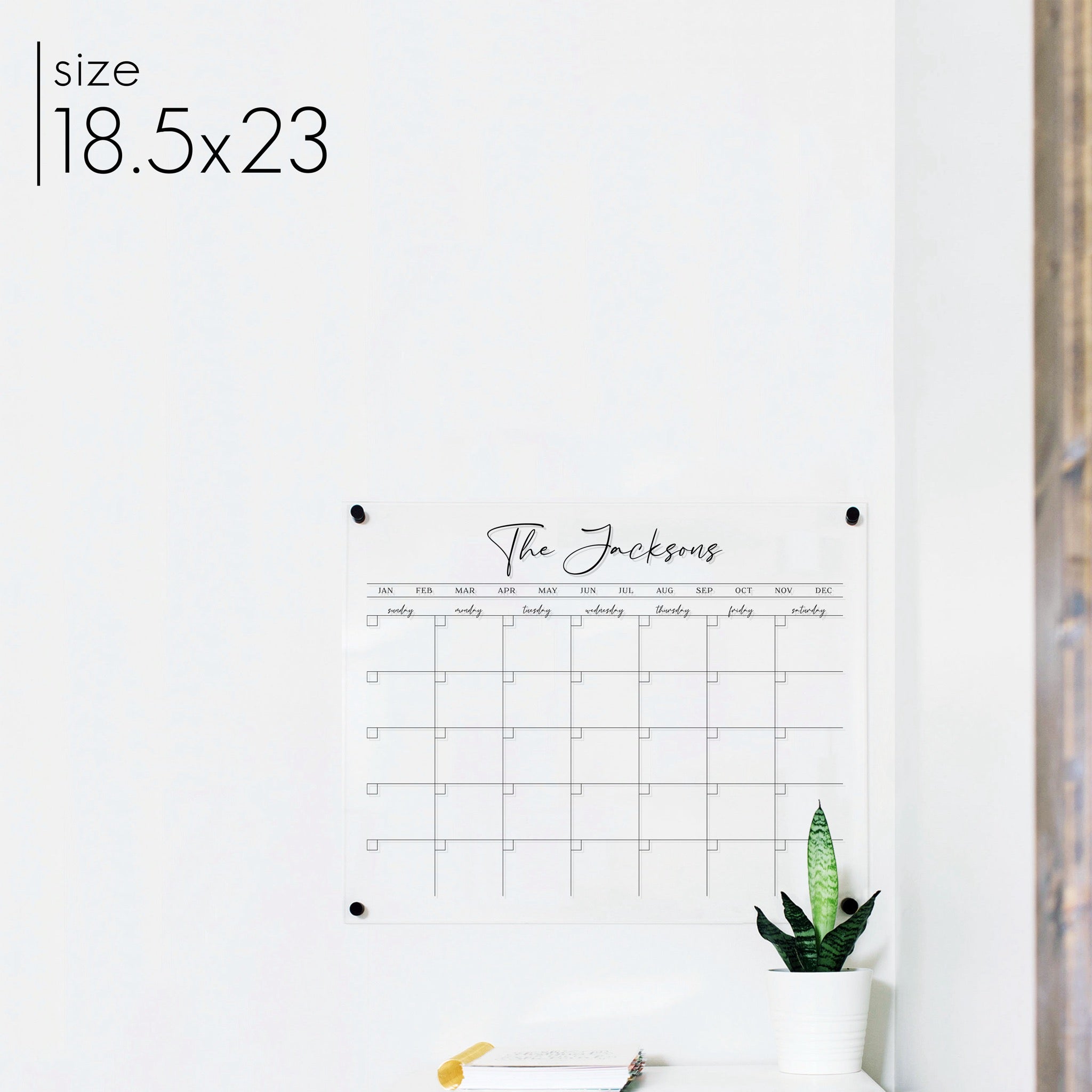 Monthly Acrylic Calendar | Horizontal Pennington